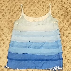 New York & Company Blue Ombre Layered Camisole